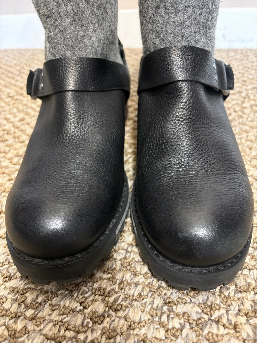 Woolrich Baltimore Boots Wool and Leather Moto Boots